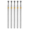 HARFINGTON 5pcs 325-400 Grits Diamond Grinding Bit 2.5mm Ball Head