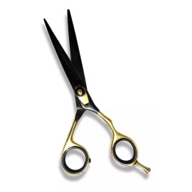 MS GERMANY Tijera Profesional  Corte Acero Alemán Dorada/negra6.5pLG