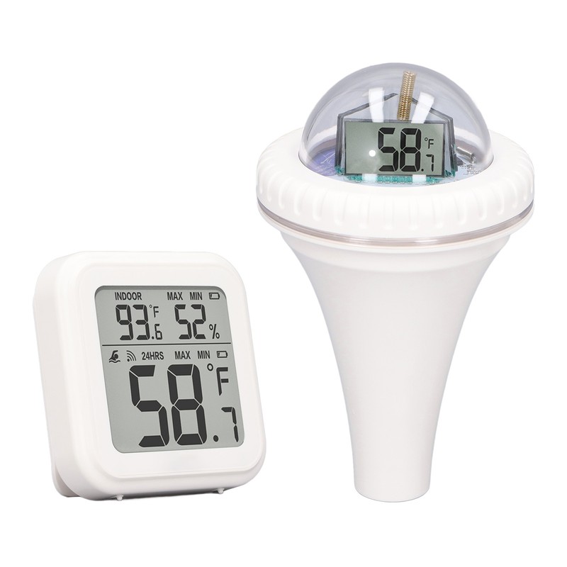 Wireless Pool Thermometer High Accuracy Time Data Recording Waterproof Digital