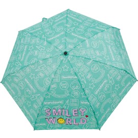 Smiley World Pocket Umbrella Mini Manual Girl Gang, turquoise