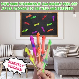 Shyflpopo Slingshot Dinosaur Finger Toys Party Favors Kids Gifts Christmas Stocking Stuffers Bulk Sticky Squishy Dinosaurs Fidget Toys for Kids(20 Pcs)