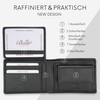 Baur Men's Genuine Leather Wallet with RFID Protection, Landscape Format,