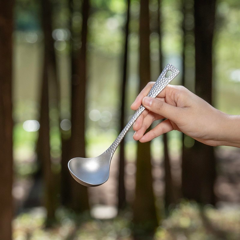 Boundless Voyage Titanium Ladle Deep Soup Spoon, Stirring & Serving