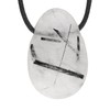 Lebensquelle Plus Tourmaline Quartz Drop Pendant, Drilled Tumbled Stone Pendant