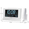 DreamSky Alarm Clocks for Bedrooms with Battery Backup, Auto Set