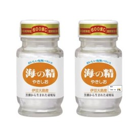 Umisei Yakishio Salt Bottle, Table Bottle, Made in Japan, 2.1 oz (60 g) x 2 Sets with Open Date Label, Set Product