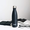 S’well Stainless Steel 17oz Water Bottle, Onyx Black, Triple-Layer Vacuum
