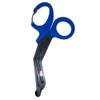 IMKRC Titanium Bandage Shears Scissors EMT and Trauma Shears, Bent Stealth Black Coated for Nurses, Students, Emergency Room (Blue, 19cm)
