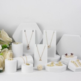 KCGANI Photography Background Props, White Geometric Cube Photo Props Set, Stereo EVA Photo Decorative Backdrop, Posing Ornaments Display Solution for Lipstick, Jewelry, Perfume, Makeup Tools, 15Pcs