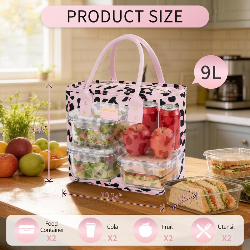 SODEER Lunch Bag Insulated,Adults Lunch Box with Pockets waterproof,Large Lunch