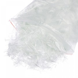 uxcell Chopped Fiberglass Strands 12mm Length Anti-Cracking Glass Fibers for Cement Mix for Building Walls Garden Floor 1LB