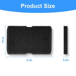 YHIJSR 2 pieces dryer filter replacement part, foam filter for Beko/Grundig/Blomberg heat pump dryer, sponge filter for tumble dryer, accessory set, 240 x 155 x 11 mm