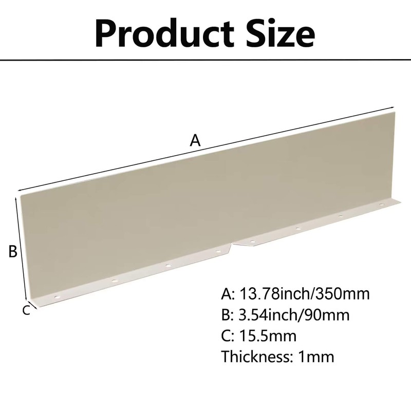 Bueyfolt 2Pcs 13.78" Rain Gutter Valley Splash Guards, Aluminum Gutter