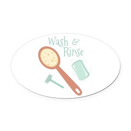CafePress Wash Rinse Euro Oval Car Bumper Magnet