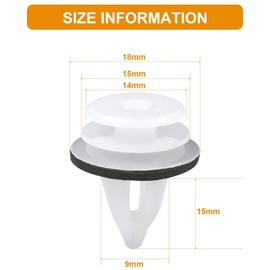 URAQT Auto Body Fastener, 30pcs Universal Car Rivet Clip Kit, White Auto Bumper Fasteners Rivet Interior Trim Panel Retainers, Compatible with Car Boots, Interior Doors or Trim Panels