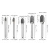 Single Cut Carbide Rotary Burr File Set 6mm Shank Diameter