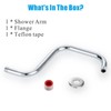 Voolan 13 Inch Shower Head Extension Arm with Flange, S