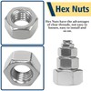 Vifmy 150pcs SAE Hex Nuts Assortment Kit,4#40 6#32 8#32 10#24