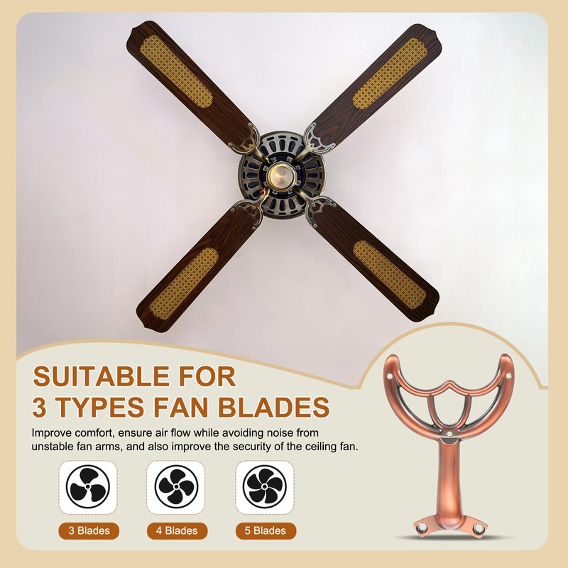 PATIKIL Ceiling Fan Blades Arms Replacement, 5 Pcs 52" Fan