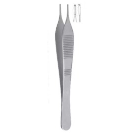 ELGEN veterinary Adson Brown Side Grasping Forceps 7x7Teeth, 4 3/4" Regular EV11188-12