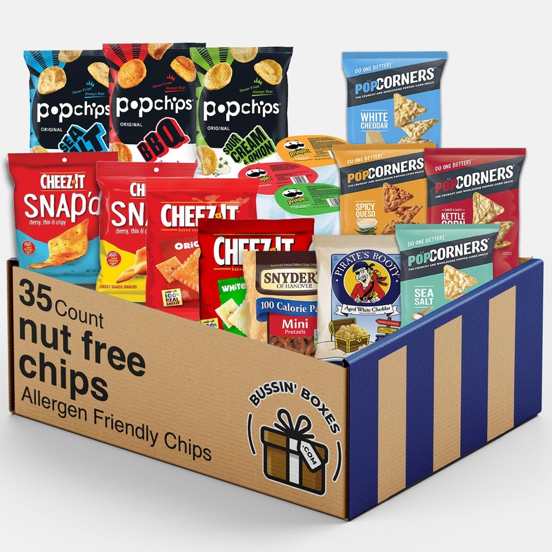 Peanut Free Chips Variety Pack with Allergy Friendly, Popcorn &