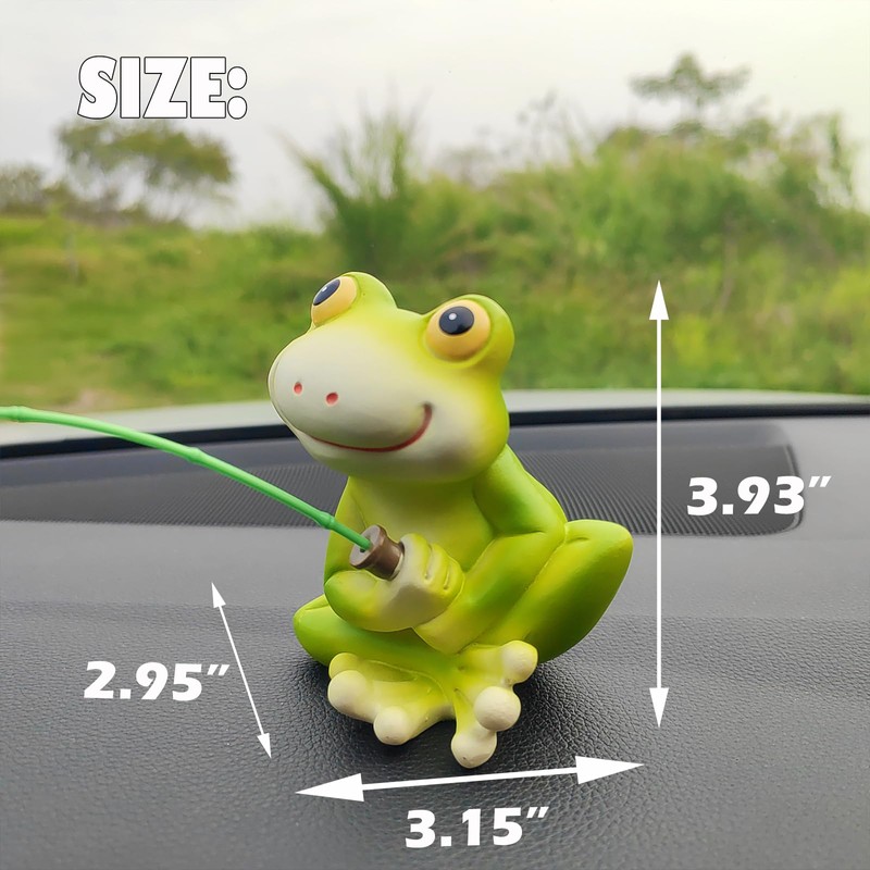 Starupway Funny Fishing Ornament Dashboard Decorations, Cute Car Accessories Interior