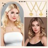 Misdary 6pcs Chunky Gold Necklace Set 14k Statement Gold Necklace