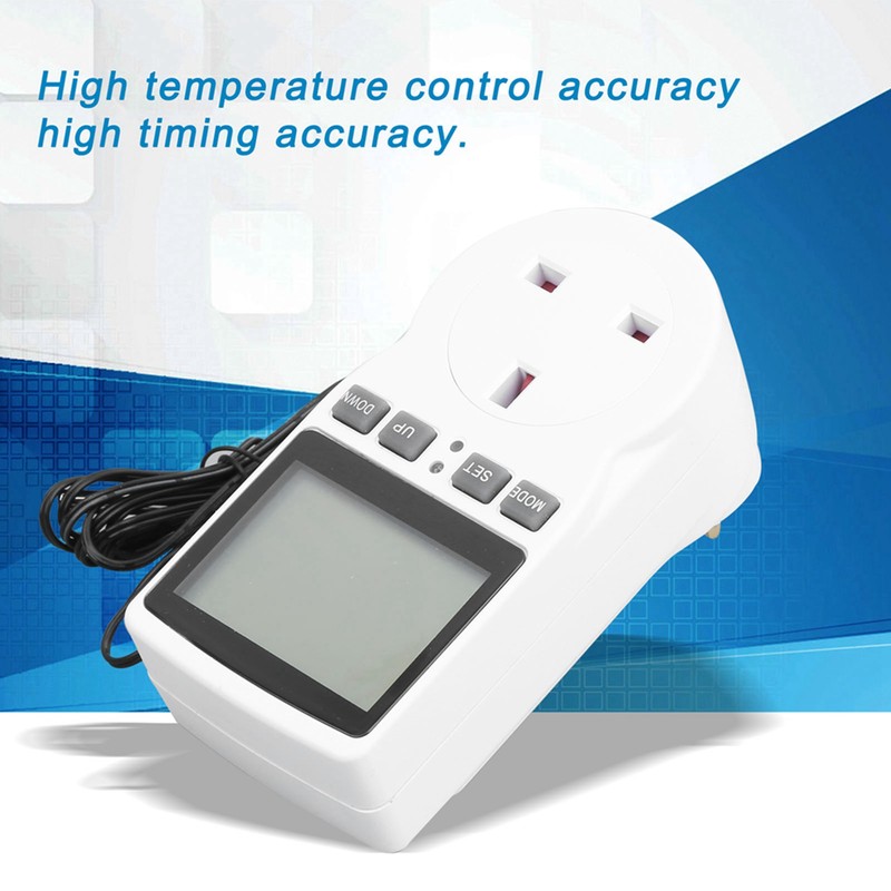 Digital Thermostat Socket Temperature Control with Timer Switch Sensor Probe
