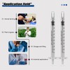 80 Pack 1ml Plastic Syringe Sterile Individual Wrap with Cap,