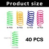 Pack of 40 Spiral Cat Toy, Colourful Spiral Toy Set,