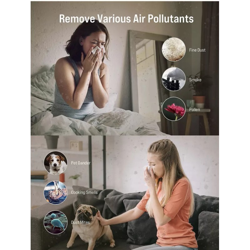 Filter TOPPIN Air Purifiers for Home Large Room HEPA Filter
