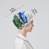 LONGDON HOMEONE Shower Caps,6 PCS Patterns Show Cap,Double Layer Waterproof