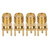 100Pcs RF Coaxial Cable Adapter Female Coax Line Connector Base