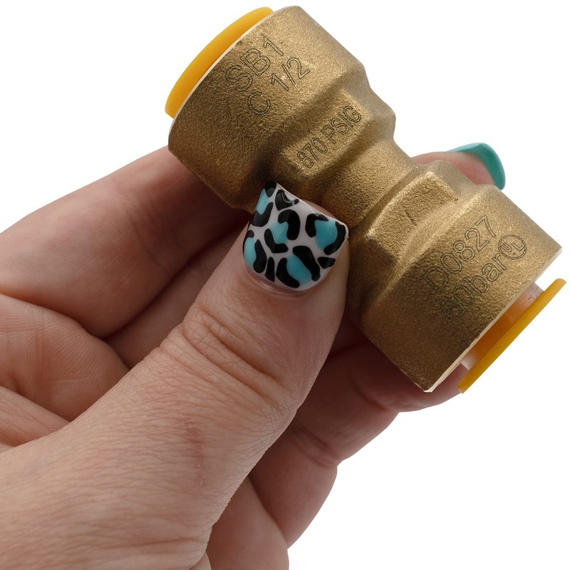 Supplying Demand SB1 3/8 Inch Quick Connect HVAC Brass Coupler