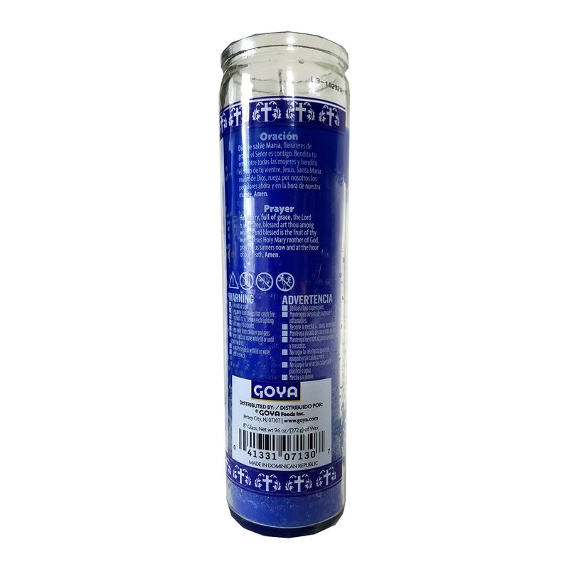 Staci19 Miraculous Mother (Virgen de la Milagrosa) Blue Devotional Candle