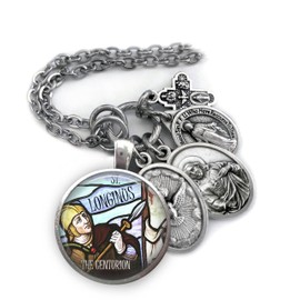 St. Longinus The Centurion Keychain, Necklace or Clip, Patron Saint Catholic Gift