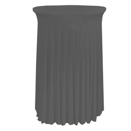 GABALITAINS Tablecloth Spandex Underskirt Dining Table Cloth Stretchy Round Stand (Dark Grey, 60cm Diameter)