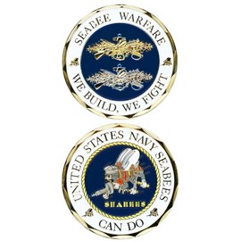 United States Seabee Warfare Challenge Coin