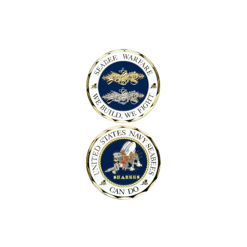 United States Seabee Warfare Challenge Coin
