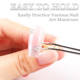 lootaan Nail Holder for Painting Nails, Heart Nail Stand for Press ons / Nail Display / Nail Practice with Reusable Adhesive Putty, Nail Tech Must Haves Nail Supplies (Gold)