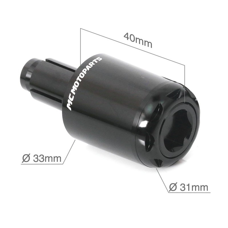 MSHINE Black CNC Bar End Weights For MV Agusta F3
