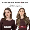 SoBeauty Clip in Hair Extensions Real Human Hair, Invisible Clip