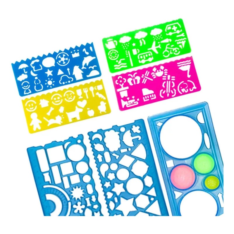 Universo en Linea Kit 9 Reglas Y Plantillas Escolares Para