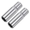 sourcing map 2 Pcs 1/4 Inch Drive 11mm 6-Point Deep