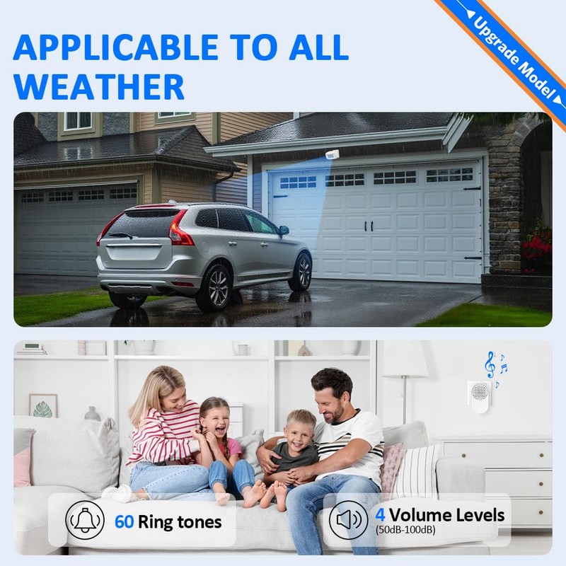 Driveway Alarm Motion Sensor - Driveway Alarms Wireless Outside Weatherproof
