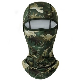 Dinosaurs Kids Balaclava Windproof Ski Face Warmer Neck Warmer for Boys Girls 3-10 Years Cold Weather Snowboarding Cycling Skiing Full Face Mask with Hood Balaclava Outdoor Sports Face Hat