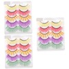Baluue 3sets False Lashes Fake Eyelash Extensions Natural Look Long