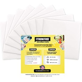 StreakFree "The Next Generation" Microfiber Cloths - 16" x 16" Cloths Leave Surfaces Streak-Free, Spot-Free, Lint-Free and Polished (Pack of 9)