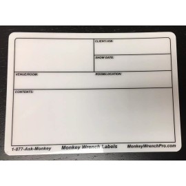 MonkeyWrench Road Case Label 6" X 8.25" (Pack of 12)