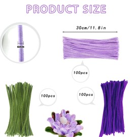 Pfeifenputzer Zum Basteln, 300 Stück Bunte Pfeifenreiniger, DIY Handwerkprojekte, Blumen Dekoration, Kreative Bastelideen, Ideal Für Kindergarten Und Handarbeit